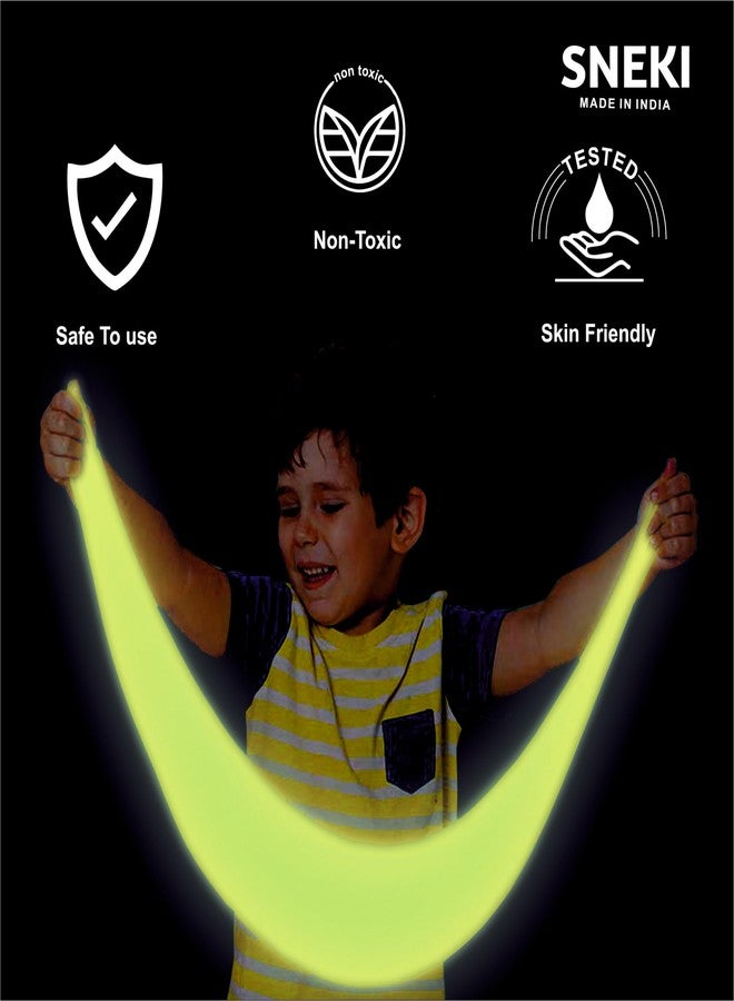 SNEKI (200gm) Glow in The Dark Slime for Kids DIY Toy Slimy Slime Gel Jelly Putty Art Toys for Boys Girls 3 to 10 Years - Image 3
